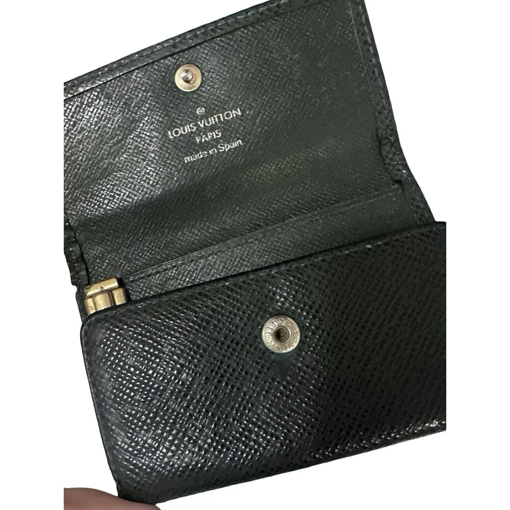 Louis Vuitton 6 Key Case Wallet Taiga Dark Green